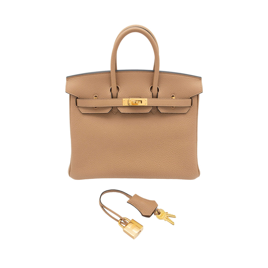 HERMES エルメス バーキン25 エトゥープ トゴ シルバー金具 G刻印 - GINZA CELIA
