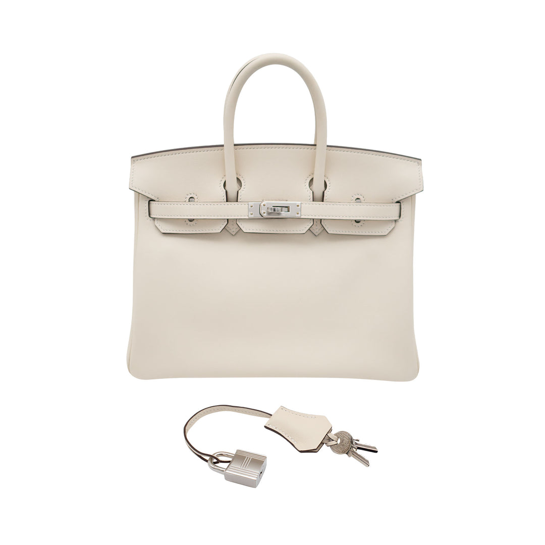 HERMES エルメス バーキン25 ナタ スイフト シルバー金具 G刻印