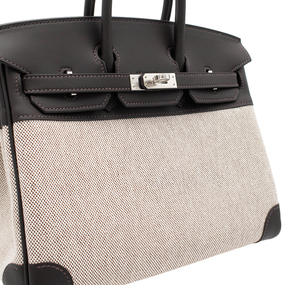 HERMES エルメス バーキン25 バイブルン トワルアッシュ/スイフト シルバー金具 G刻印 - GINZA CELIA