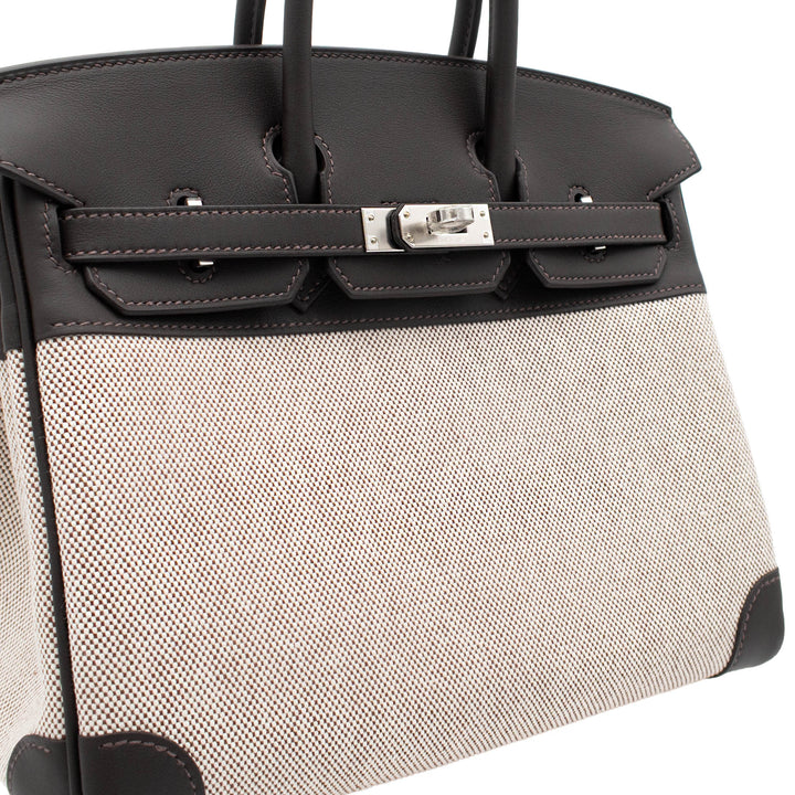 HERMES エルメス バーキン25 バイブルン トワルアッシュ/スイフト シルバー金具 G刻印 - GINZA CELIA