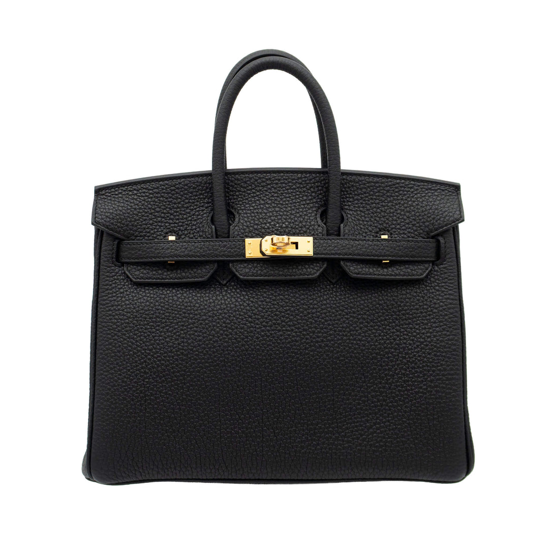 HERMÈS Birkin 25 Black Togo Gold Hardware (GHW) Stamp G