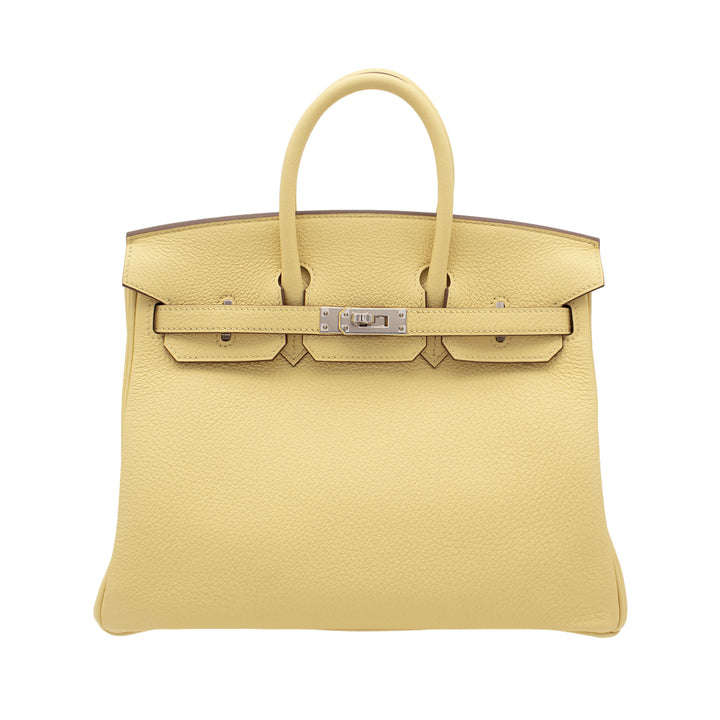 Hermès Birkin 25 Jaune Poussin Togo Palladium Hardware (PHW) Stempel G