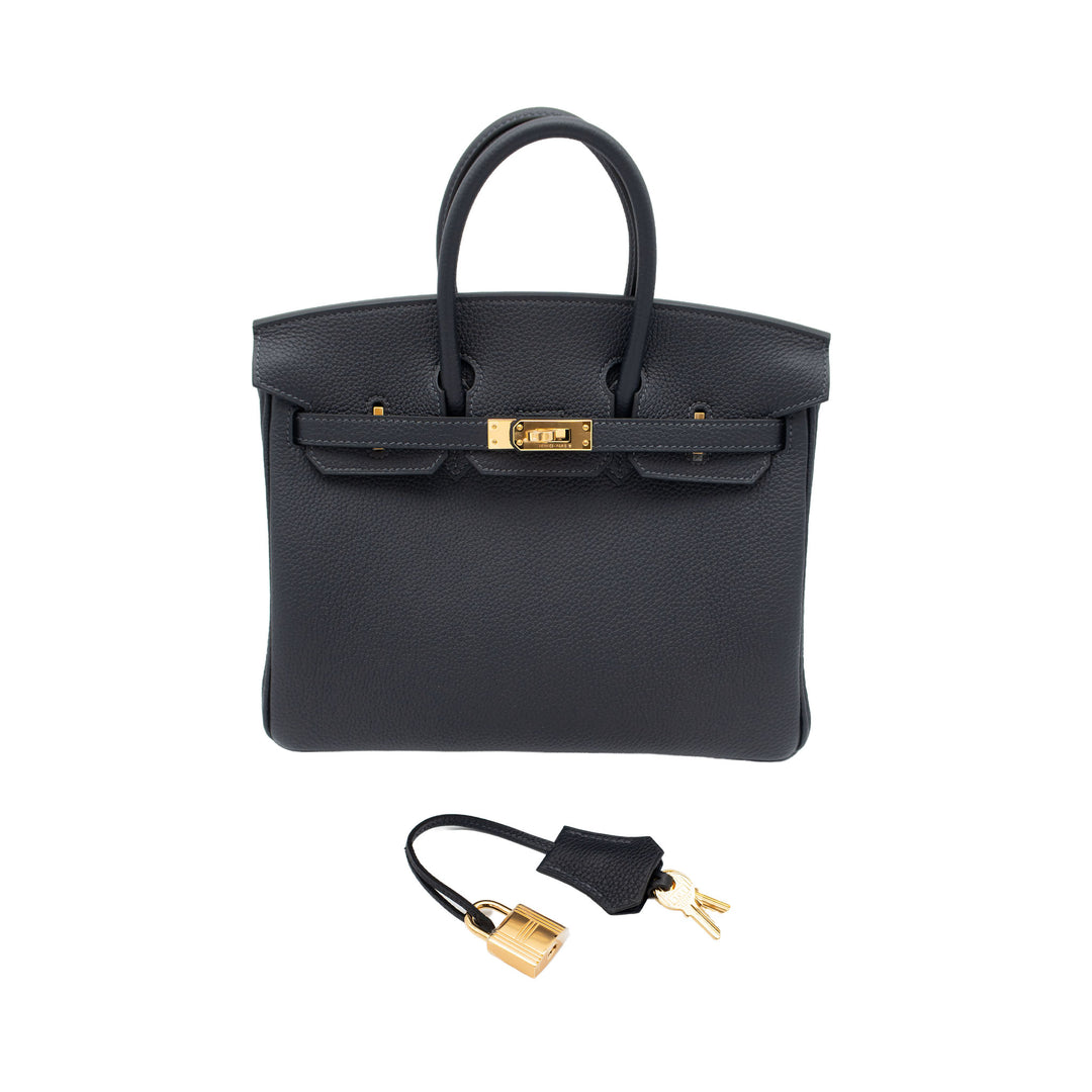 HERMES エルメス バーキン25 キャバン トゴ ゴールド金具 G刻印