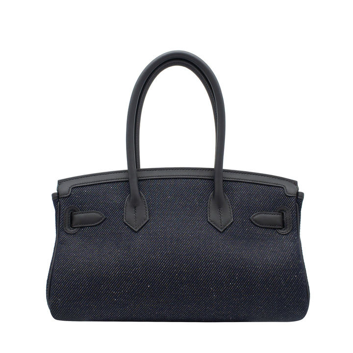 HERMES エルメス バーキンショルダー ライト 29 ブルーインディゴ/ブラック スイフト/トワル ゴールド金具 K刻印 - GINZA CELIA