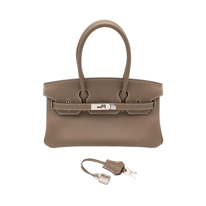 HERMES エルメス バーキンショルダー ライト 29 エトゥープ エバーカラー シルバー金具 K刻印 - GINZA CELIA
