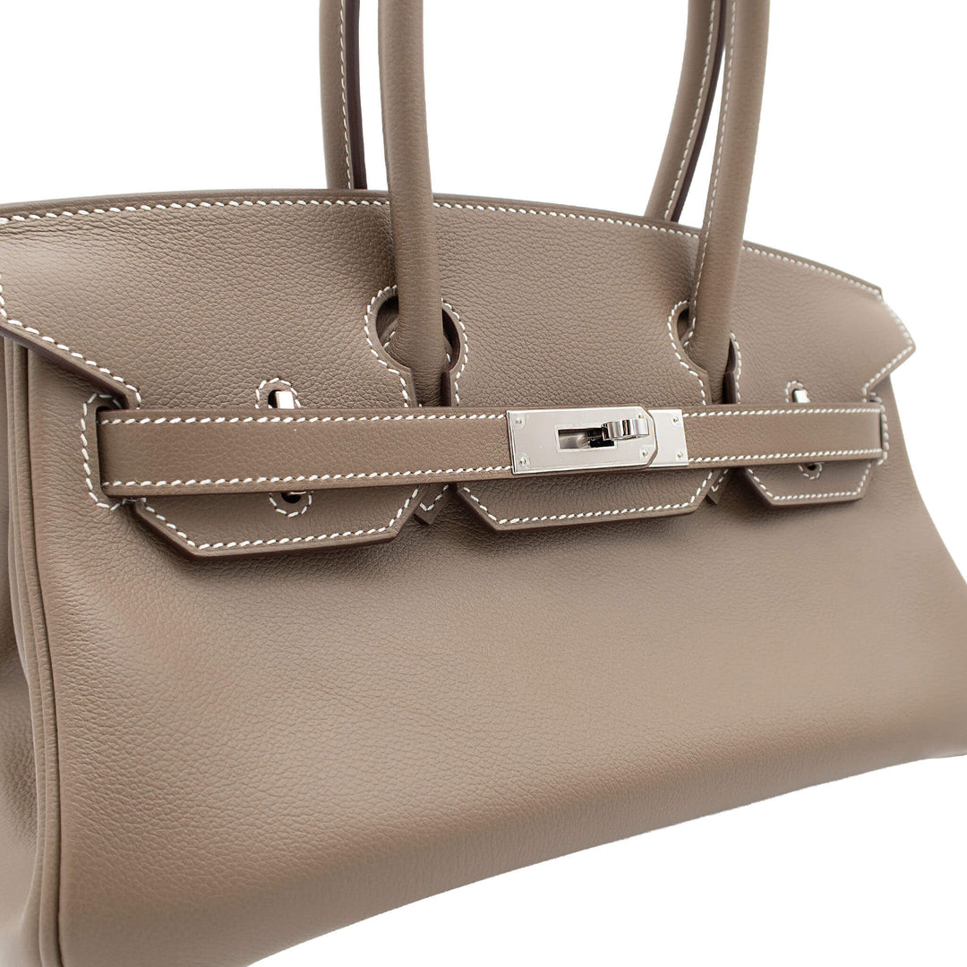 HERMES エルメス バーキンショルダー ライト 29 エトゥープ エバーカラー シルバー金具 K刻印 - GINZA CELIA