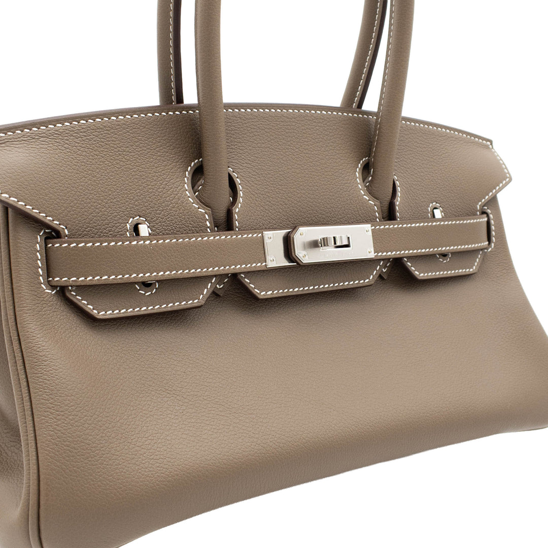 HERMES エルメス バーキンショルダー ライト 29 エトゥープ エバーカラー シルバー金具 K刻印 - GINZA CELIA