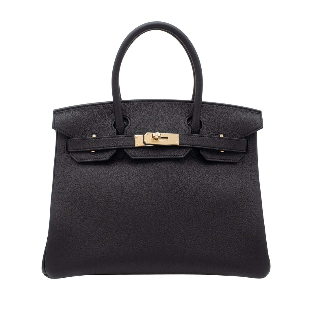 HERMES エルメス バーキン30 ブラック トゴ シャンパンゴールド金具 K刻印 - GINZA CELIA