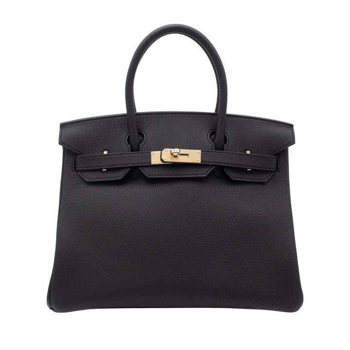 HERMES エルメス バーキン30 ブラック トゴ シャンパンゴールド金具 K刻印 - GINZA CELIA