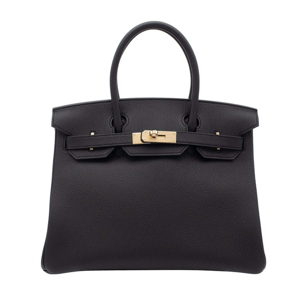 HERMES エルメス バーキン30 ブラック トゴ シャンパンゴールド金具 K刻印