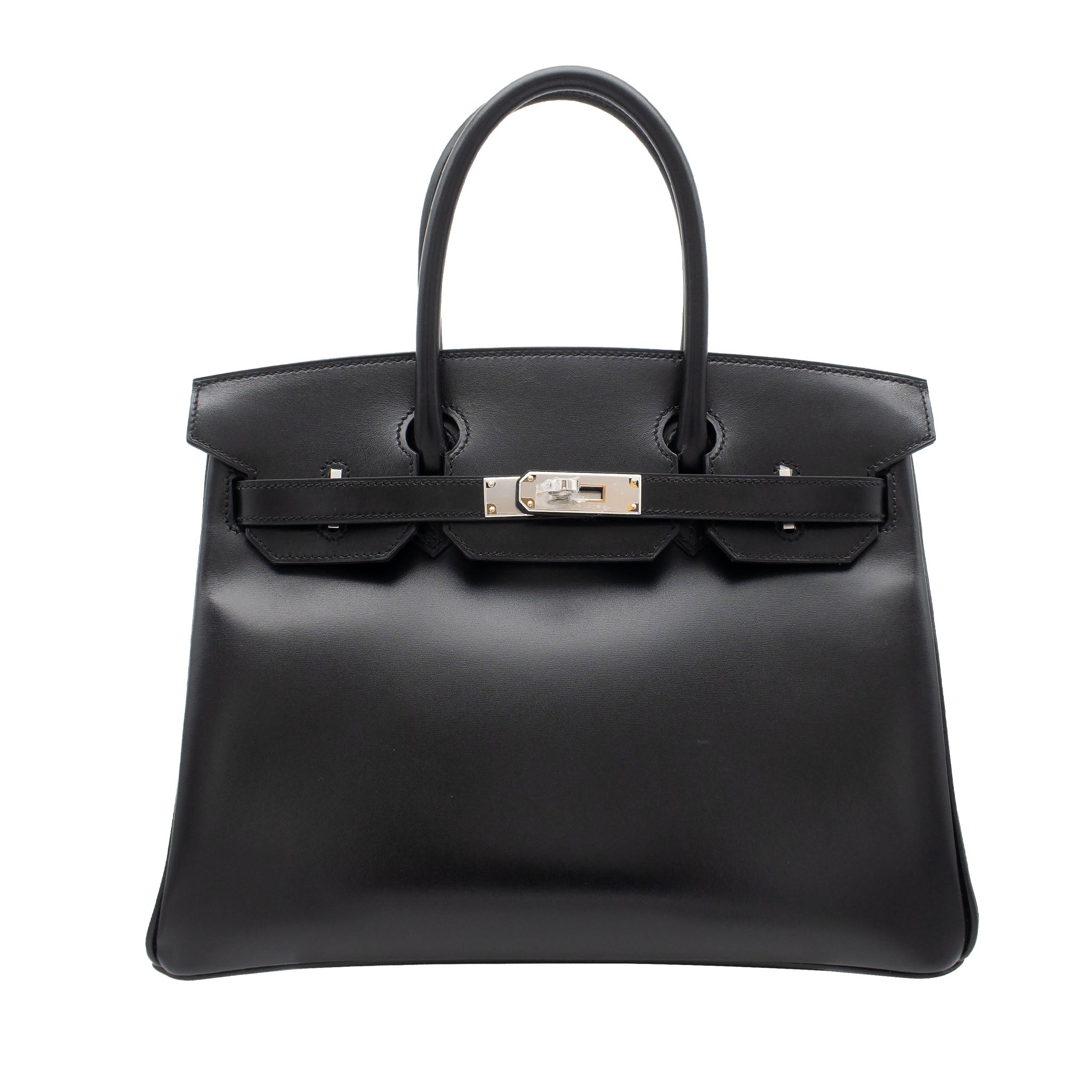 HERMES エルメス　バーキン30 空箱　バッグ用　大サイズ　深め HERMES エルメス バーキン30 ブラック ボックスカーフ シルバー金具 K刻印