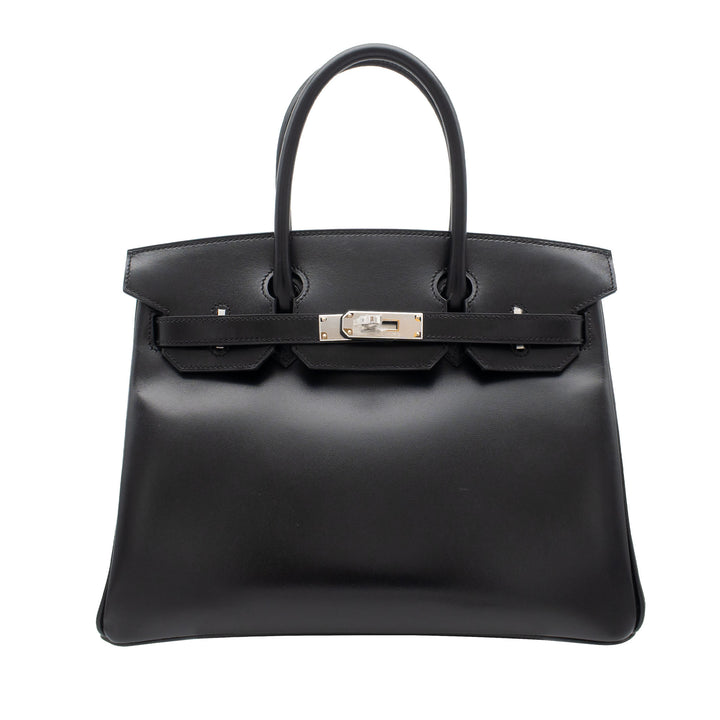 HERMES エルメス バーキン30 ブラック ボックスカーフ シルバー金具 K刻印 - GINZA CELIA