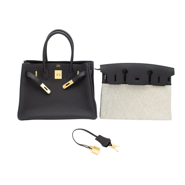 HERMES エルメス バーキン30 3 EN 1 ブラック/エクリュ トゴ/スイフト/トワル ゴールド金具 U刻印 - GINZA CELIA