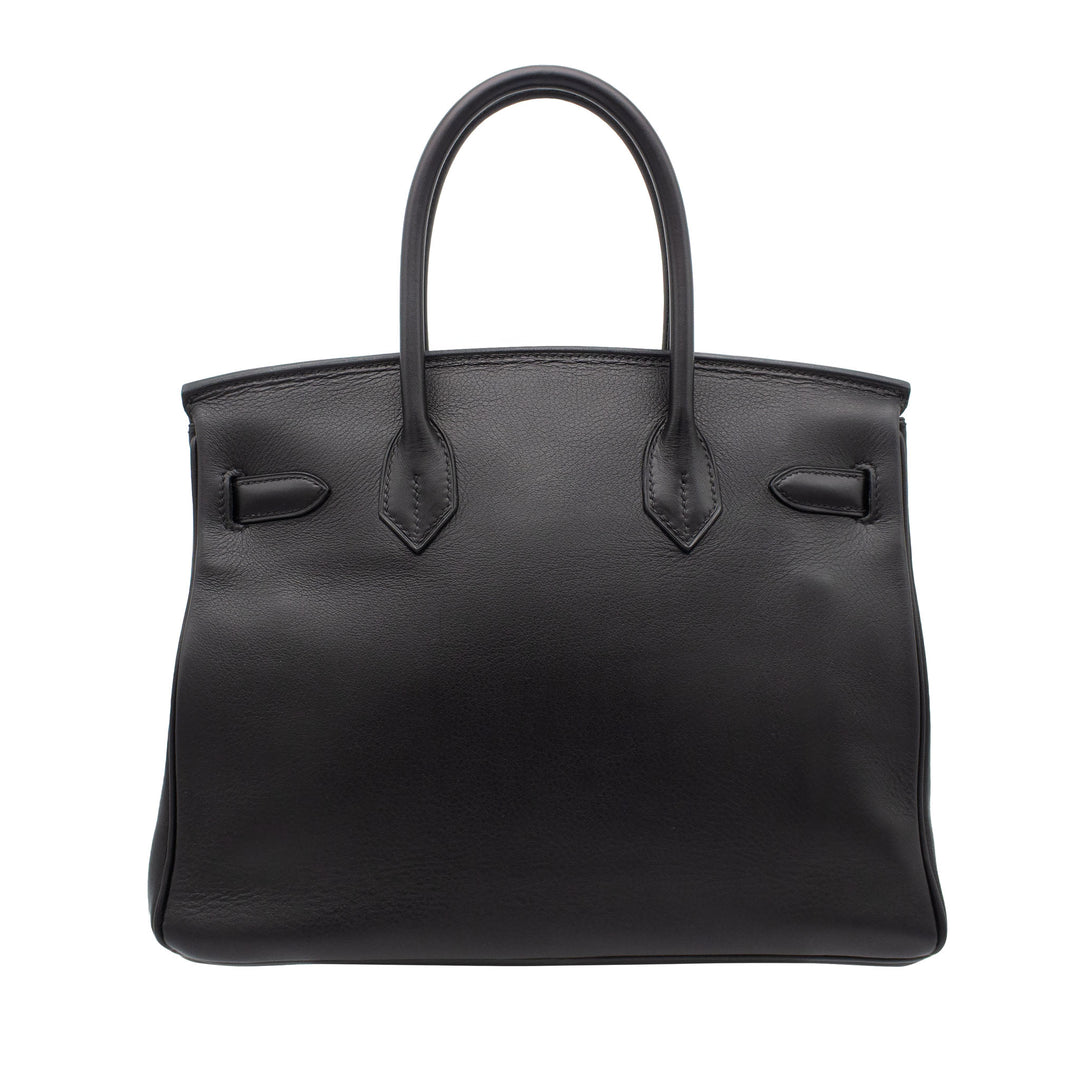 HERMES エルメス バーキン30 ブラック ヴォーガリバー シルバー金具 J刻印