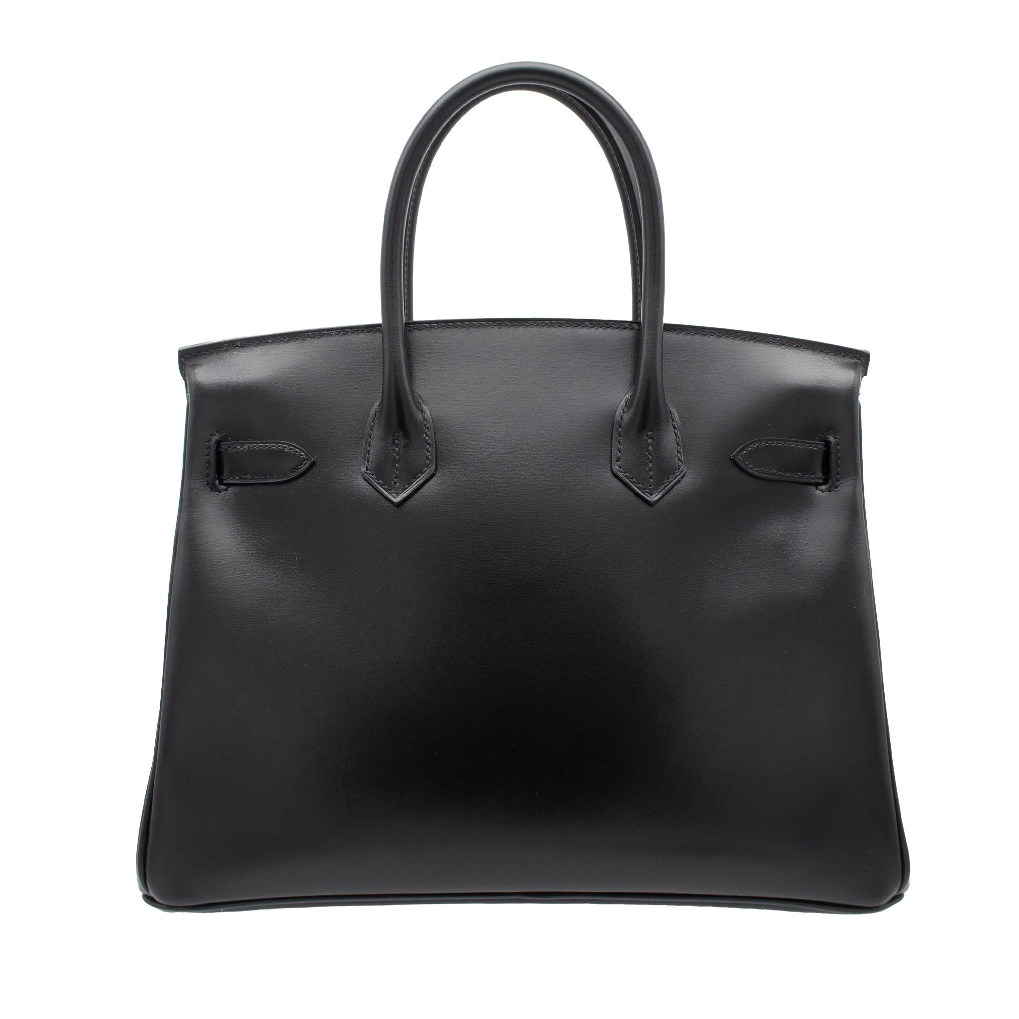 HERMES エルメス バーキン30 ブラック ボックスカーフ シルバー金具 K刻印