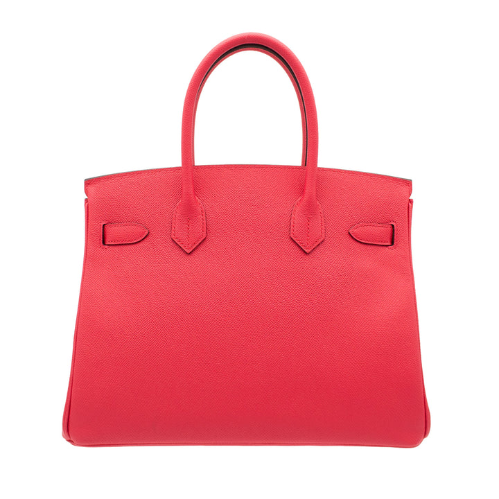 HERMÈS Birkin 30 Retourne Rose Extrême Epsom Gold Hardware (GHW) Stamp Y