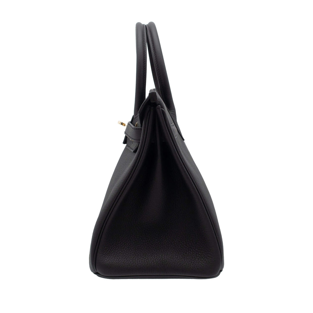 HERMES エルメス バーキン30 ブラック トゴ シャンパンゴールド金具 K刻印 - GINZA CELIA