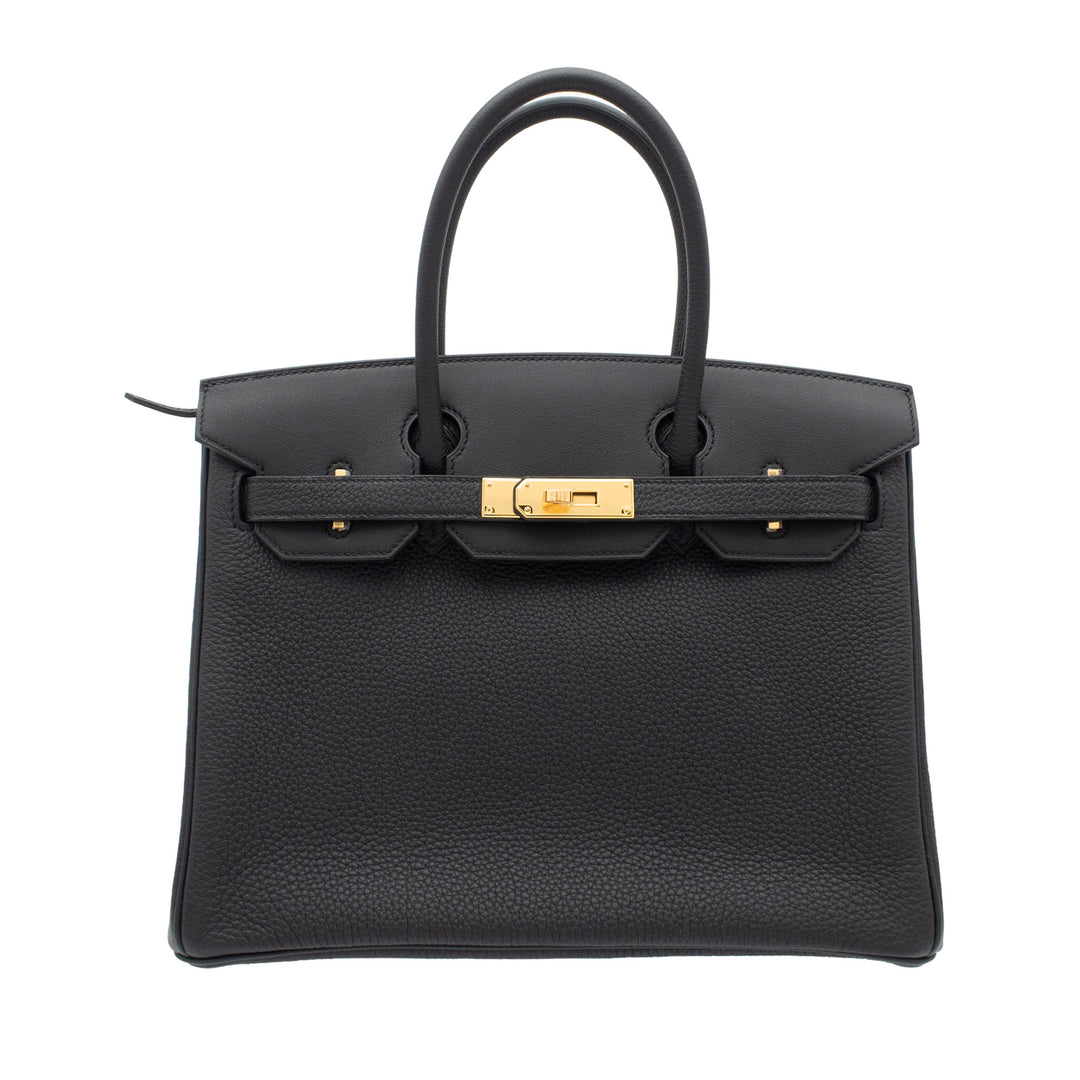 HERMES エルメス バーキン30 3 EN 1 ブラック/エクリュ トゴ/スイフト/トワル ゴールド金具 U刻印 - GINZA CELIA