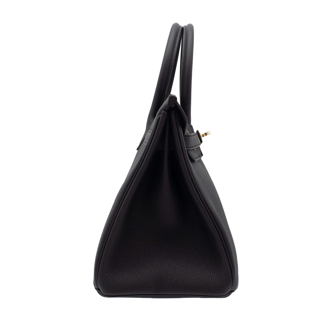 HERMES エルメス バーキン30 ブラック トゴ シャンパンゴールド金具 K刻印 - GINZA CELIA