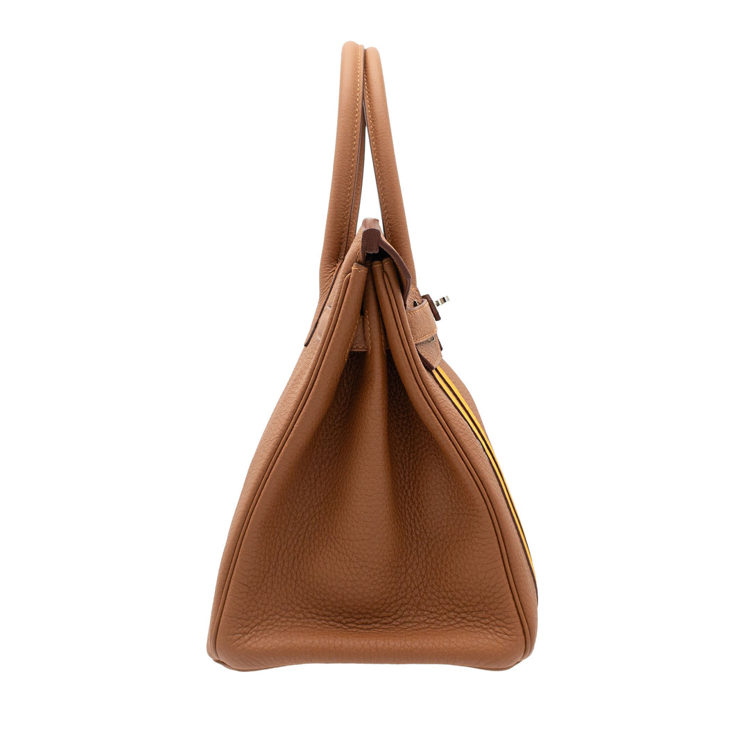HERMES エルメス バーキン30 オーフィサー ゴールド/ジョーヌアンブル トゴ/スイフト シルバー金具 C刻印 - GINZA CELIA