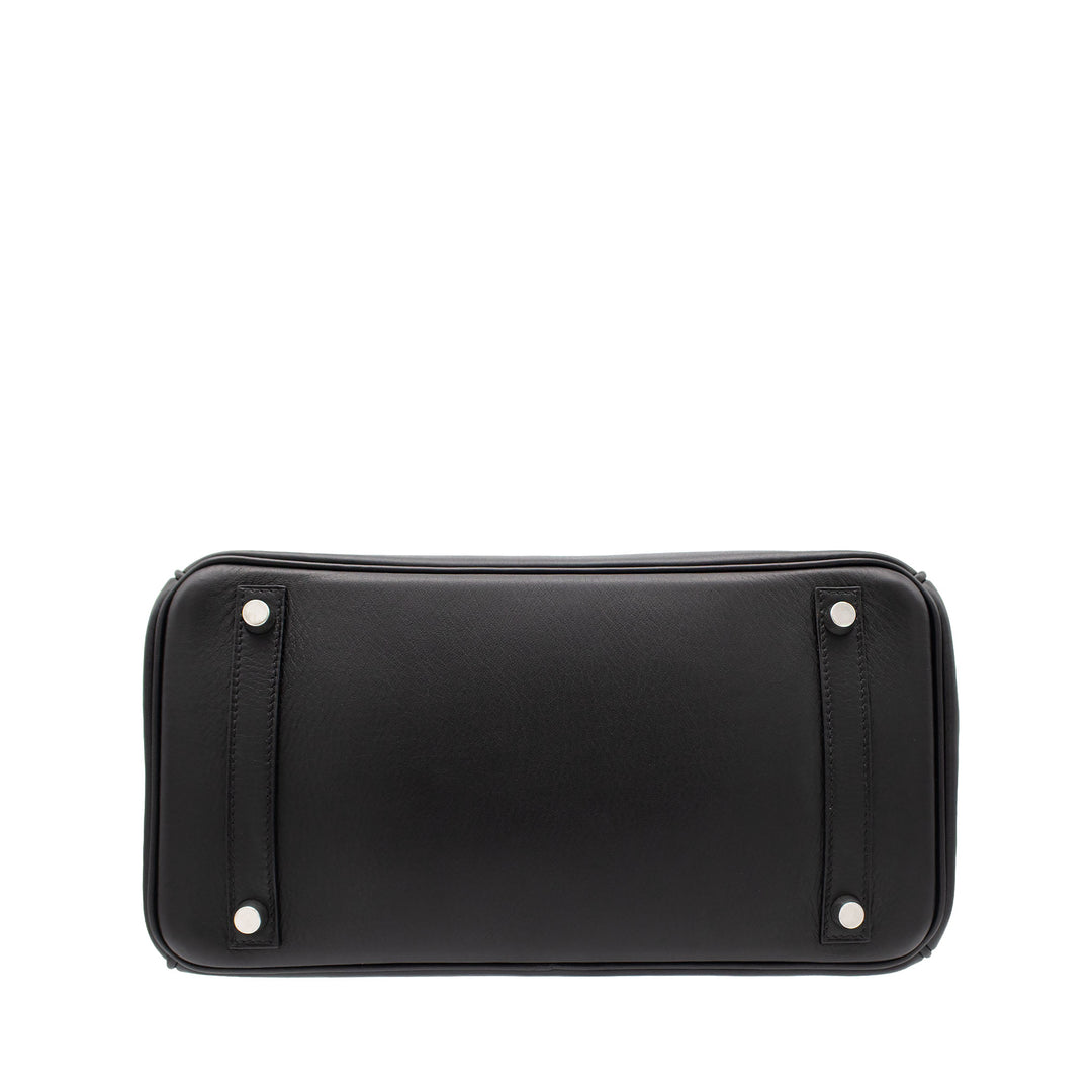 HERMES エルメス バーキン30 ブラック ヴォーガリバー シルバー金具 J刻印