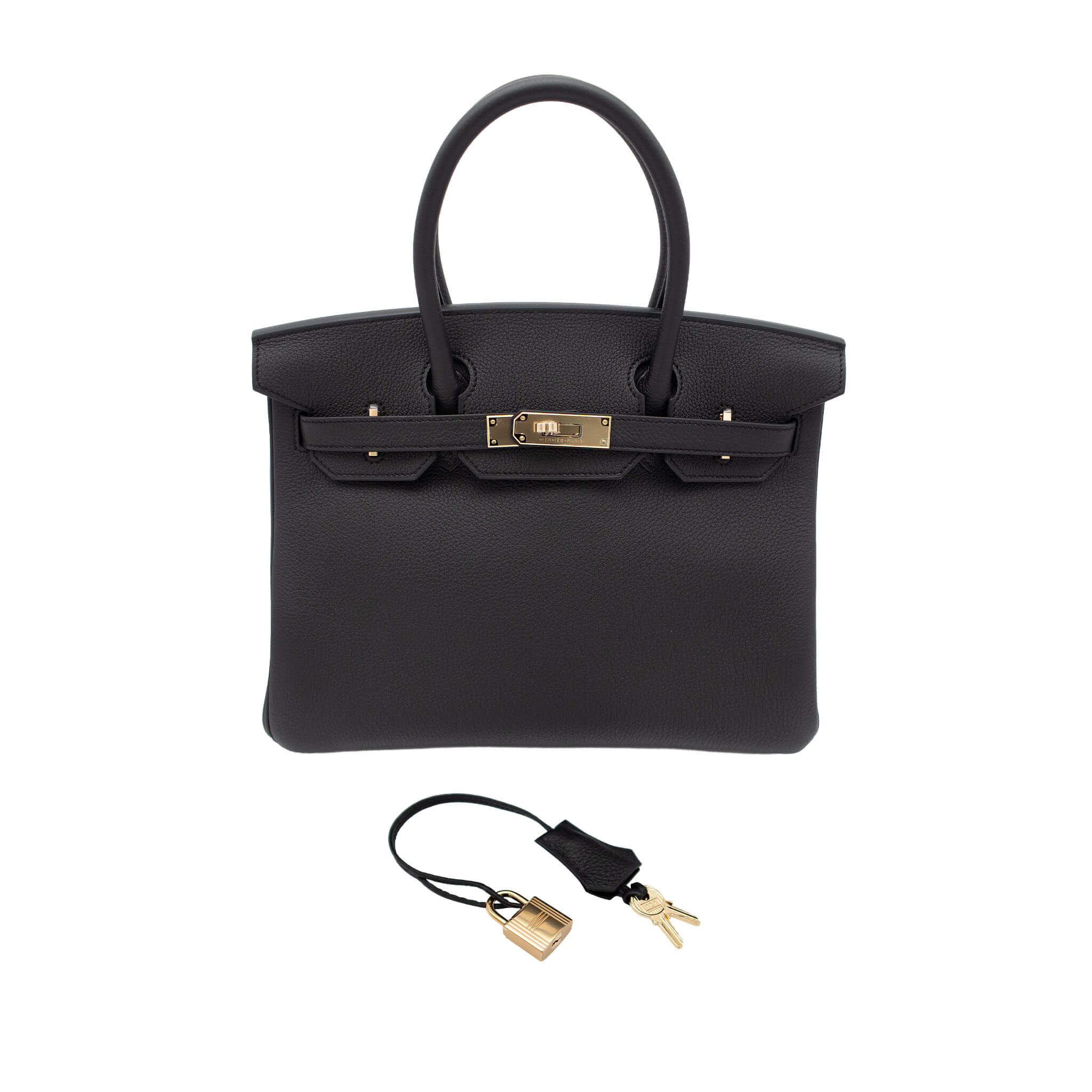 HERMES エルメス バーキン30 ブラック トゴ シャンパンゴールド金具 K刻印