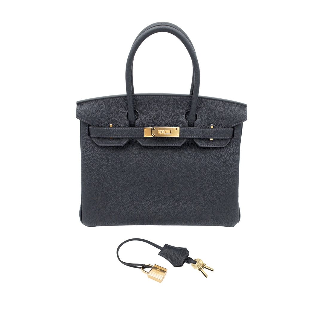 HERMÈS Birkin 30 Caban Togo Gold Hardware (GHW) Stamp G