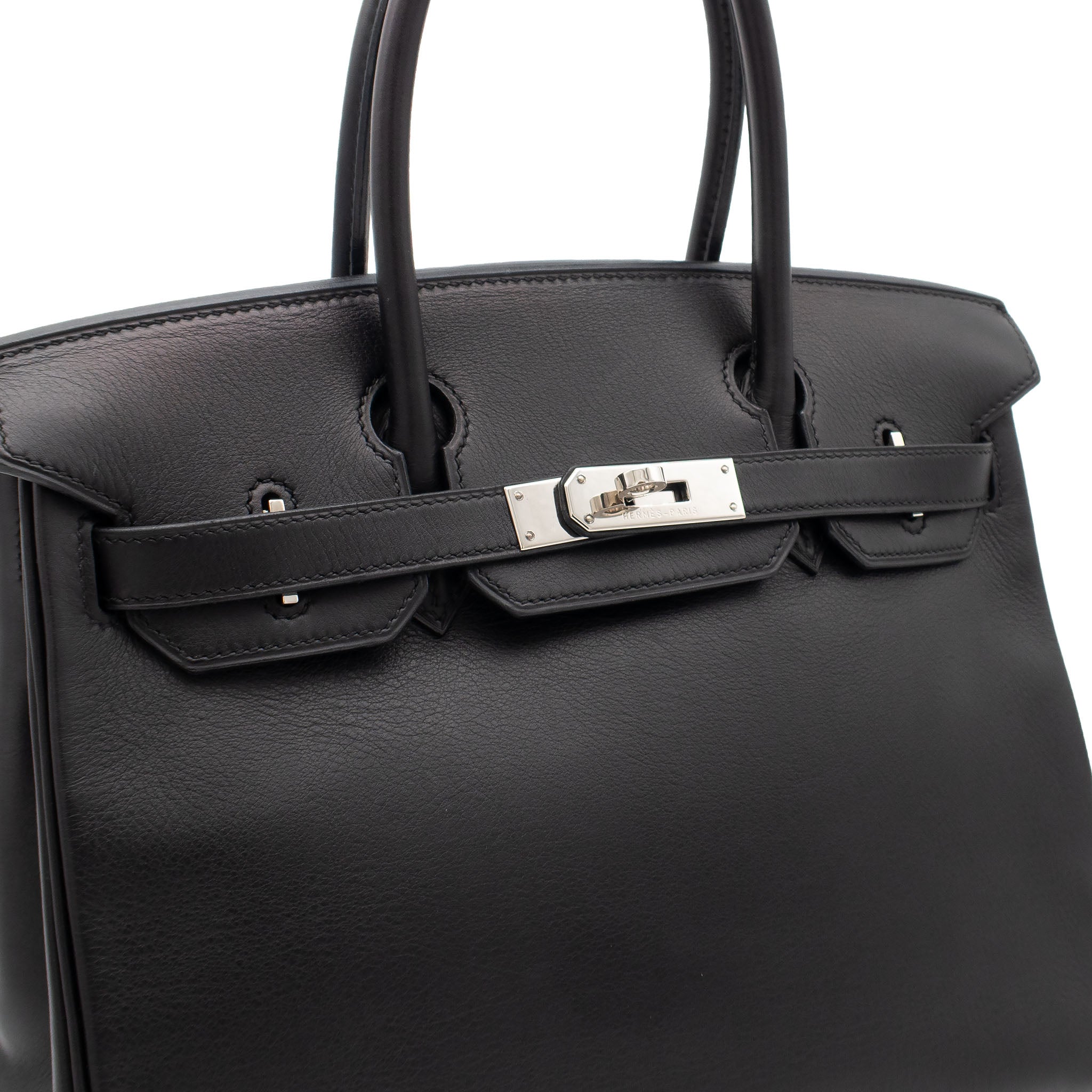 HERMES エルメス バーキン30 ブラック ヴォーガリバー シルバー金具 J刻印