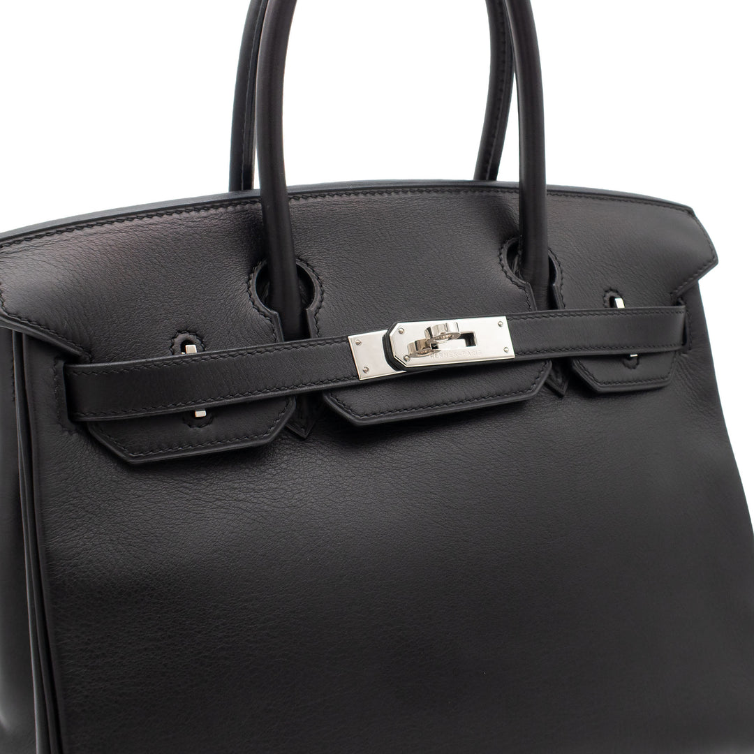 HERMES エルメス バーキン30 ブラック ヴォーガリバー シルバー金具 J刻印