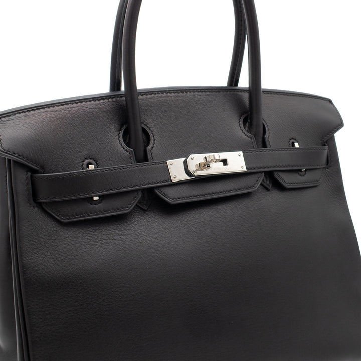 HERMES エルメス バーキン30 ブラック ヴォーガリバー シルバー金具 J刻印