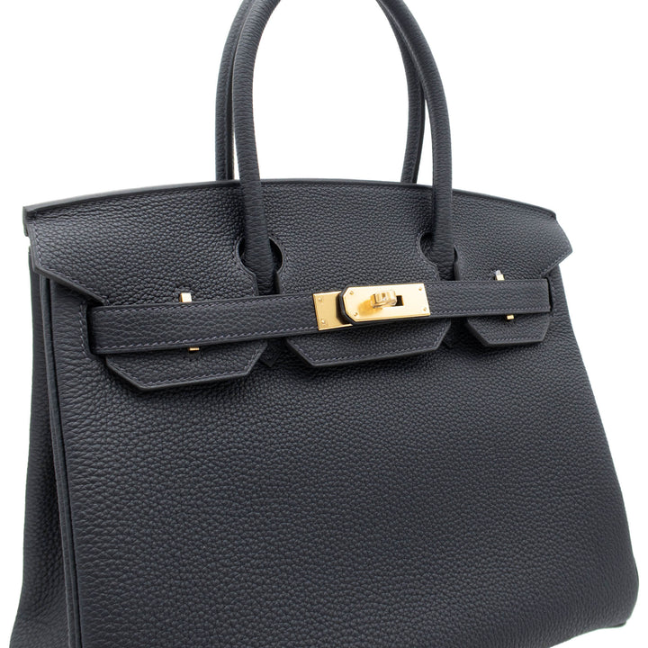 HERMÈS Birkin 30 Caban Togo Gold Hardware (GHW) Stamp G