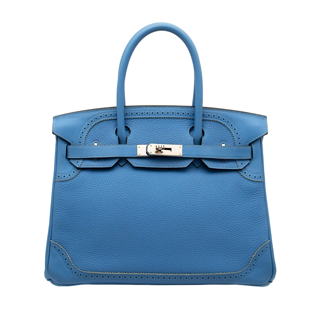 HERMES エルメス バーキン30 ギリーズ ブルーパラダイズ トリヨンクレマンス/エバーカラー シルバー金具 A刻印