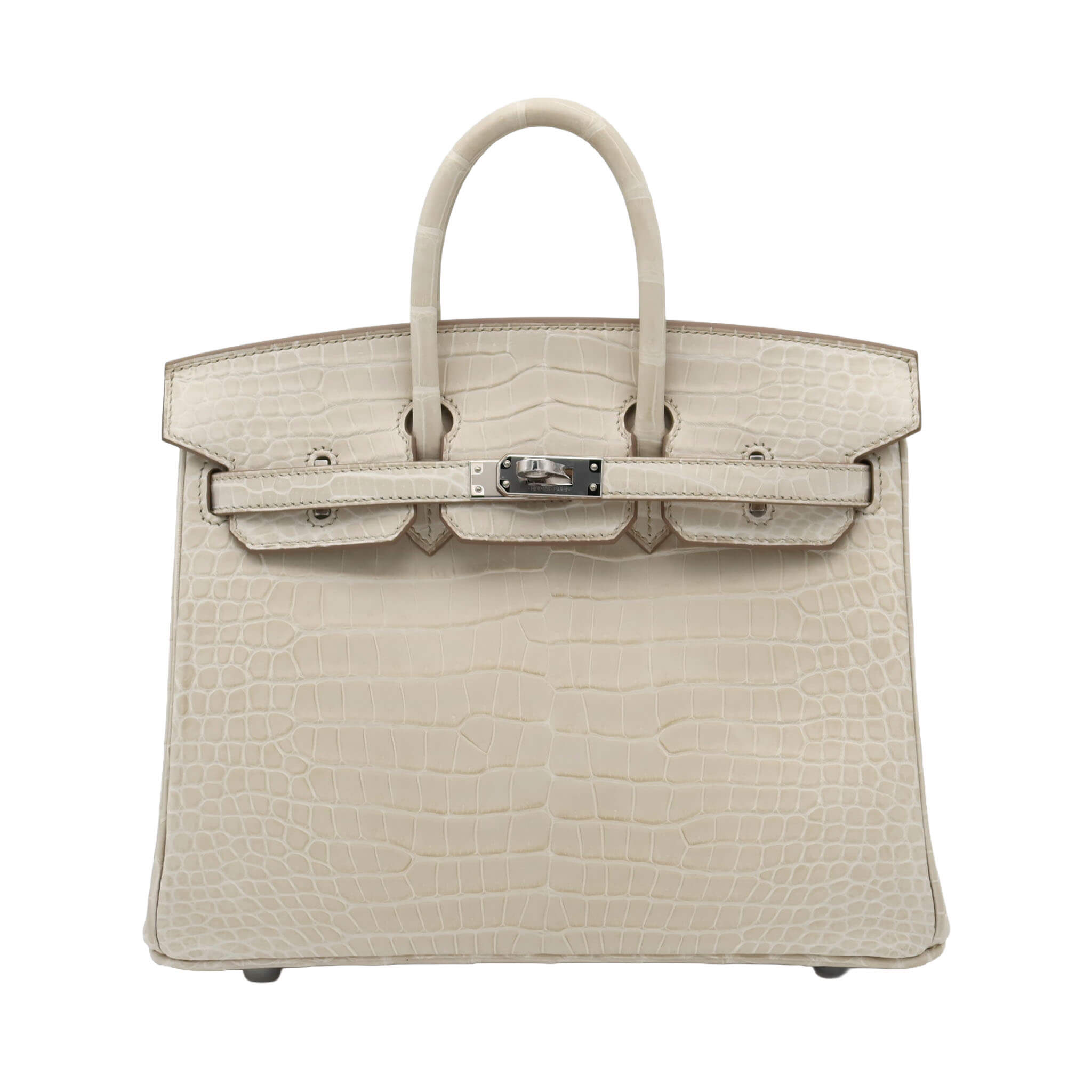 HERMES エルメス バーキン 25 べトン ポロサスマット シルバー金具 W 刻印