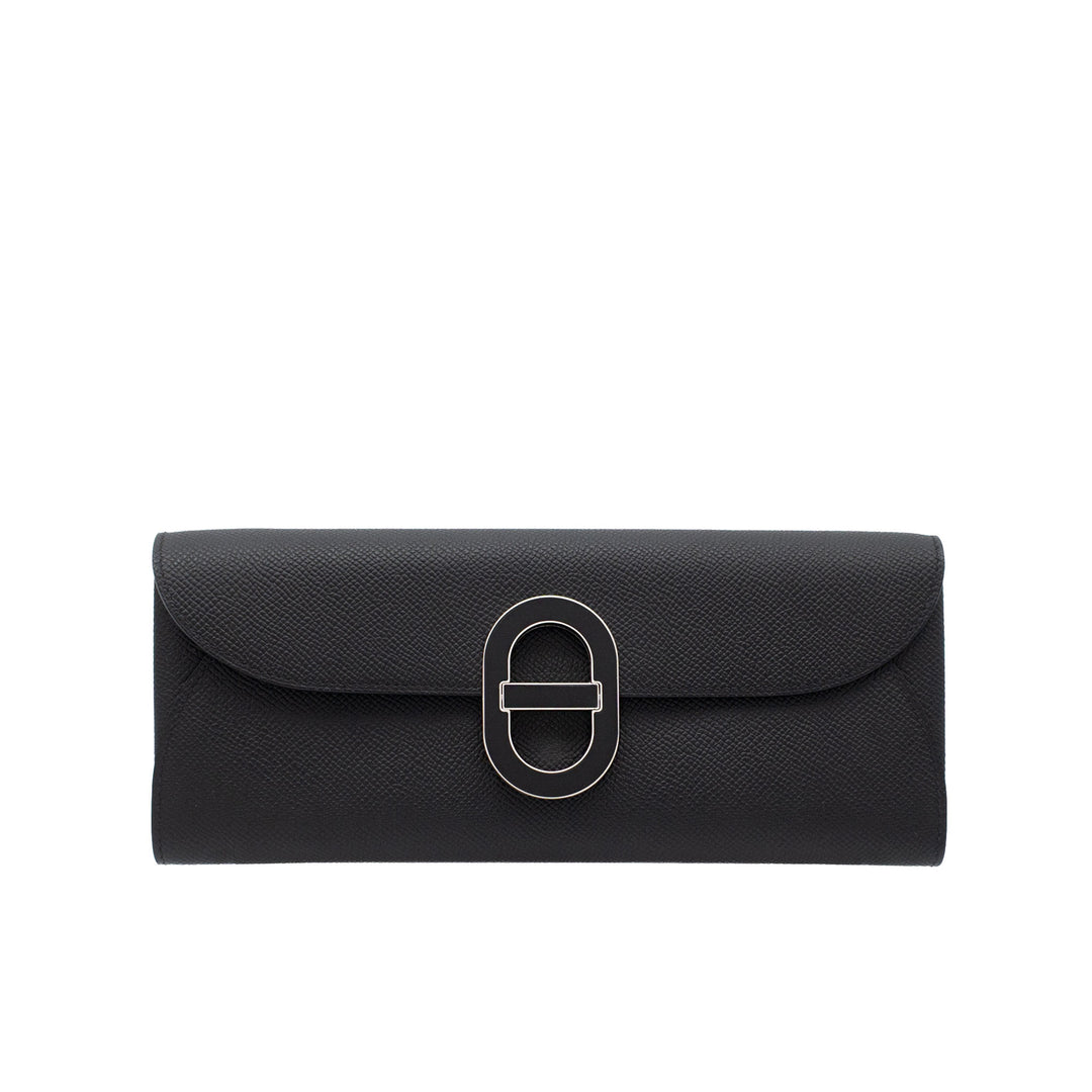 HERMES エルメス シェーヌダンクル マイヨン トゥーゴー ブラック エプソン シルバー金具 B刻印 - GINZA CELIA