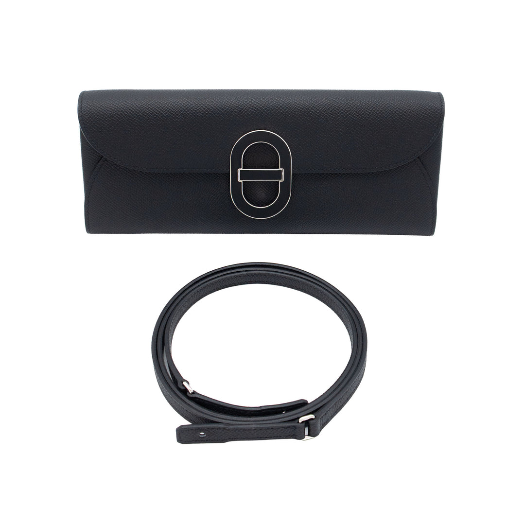 HERMES エルメス シェーヌダンクル マイヨン トゥーゴー ブラック エプソン シルバー金具 B刻印 - GINZA CELIA