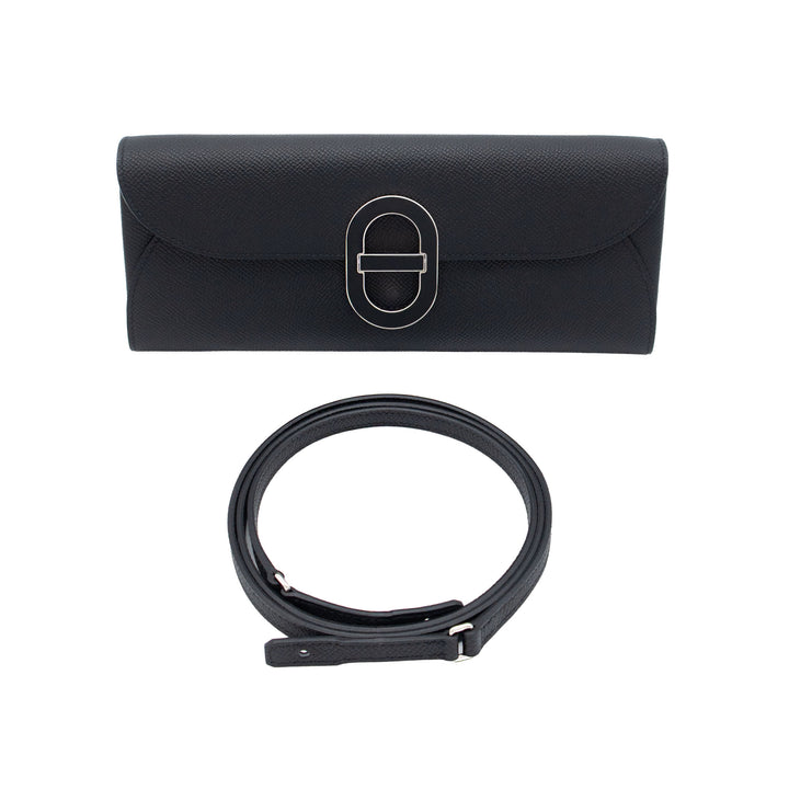 HERMES エルメス シェーヌダンクル マイヨン トゥーゴー ブラック エプソン シルバー金具 B刻印 - GINZA CELIA