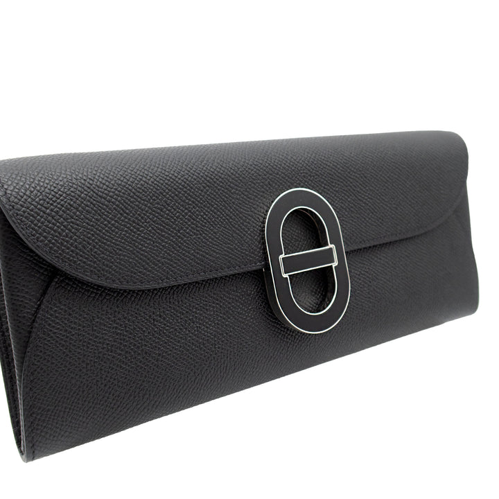 HERMES エルメス シェーヌダンクル マイヨン トゥーゴー ブラック エプソン シルバー金具 B刻印 - GINZA CELIA