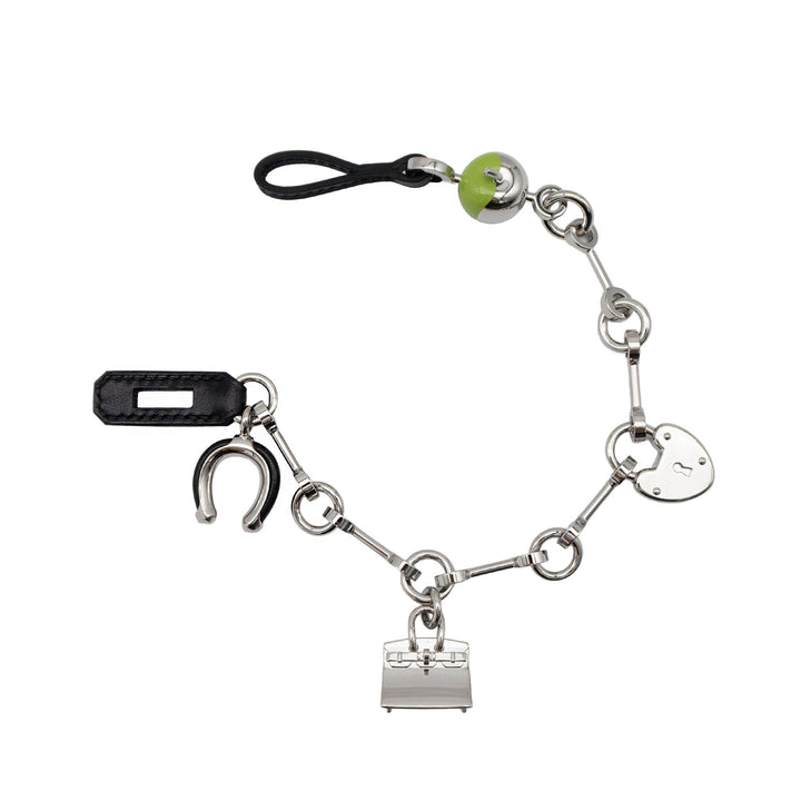 HERMÈS Charm Bijou de Sac Black/Green Palladium Hardware (PHW)