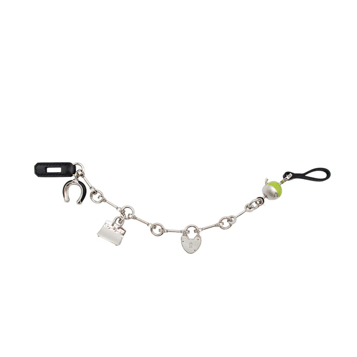 HERMÈS Charm Bijou de Sac Black/Green Palladium Hardware (PHW)