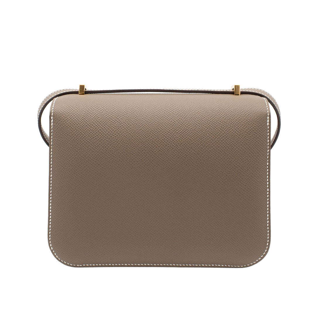 HERMES エルメス コンスタンスミニ エトゥープ エプソン ゴールド金具 G刻印 - GINZA CELIA