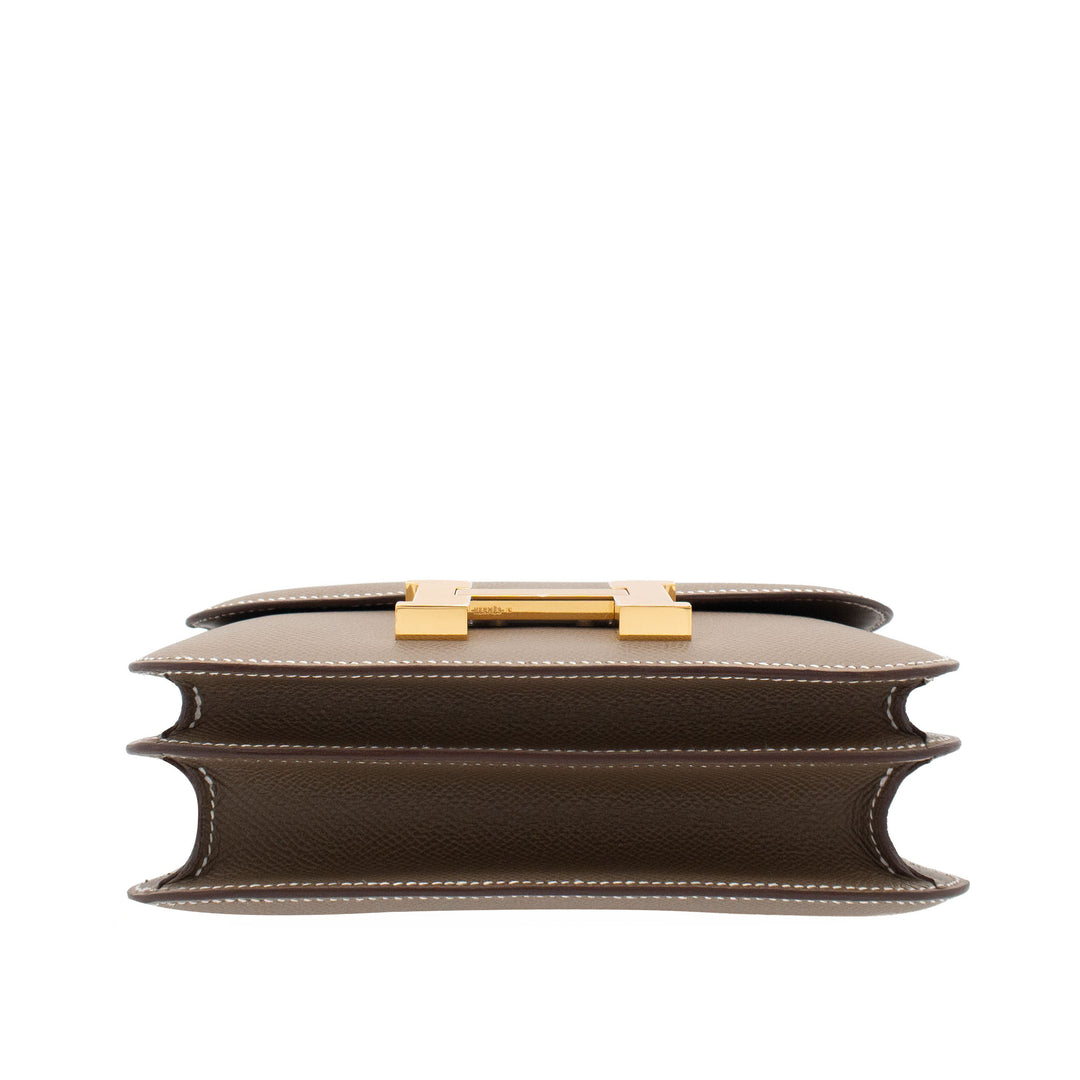 HERMES エルメス コンスタンスミニ エトゥープ エプソン ゴールド金具 G刻印 - GINZA CELIA
