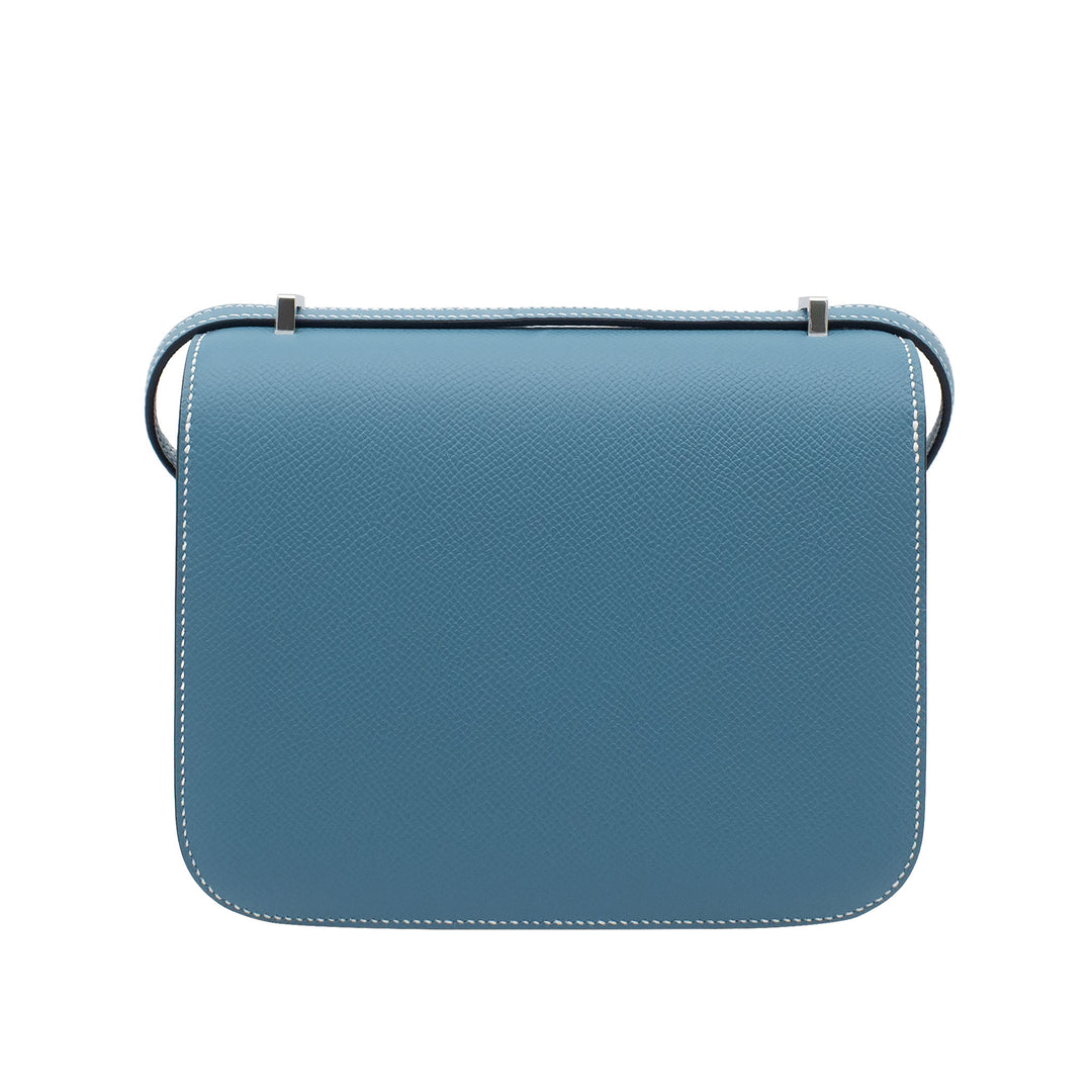 HERMES エルメス コンスタンスミニ ニューブルージーン エプソン シルバー金具 K刻印