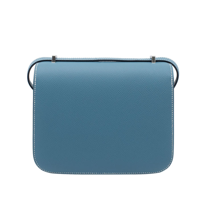 HERMES エルメス コンスタンスミニ ニューブルージーン エプソン シルバー金具 K刻印