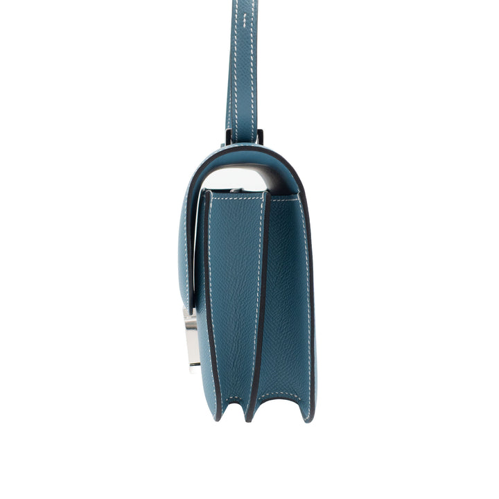 HERMES エルメス コンスタンスミニ ニューブルージーン エプソン シルバー金具 K刻印