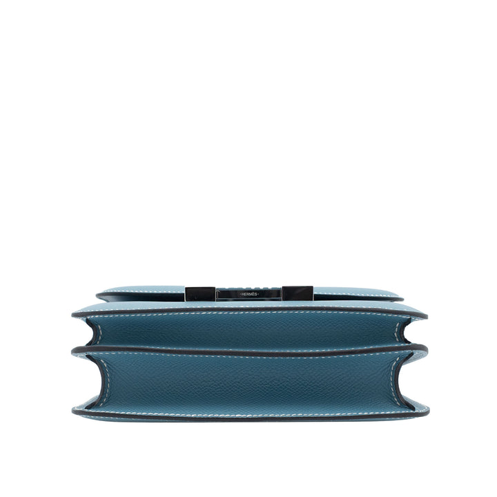 HERMES エルメス コンスタンスミニ ニューブルージーン エプソン シルバー金具 K刻印