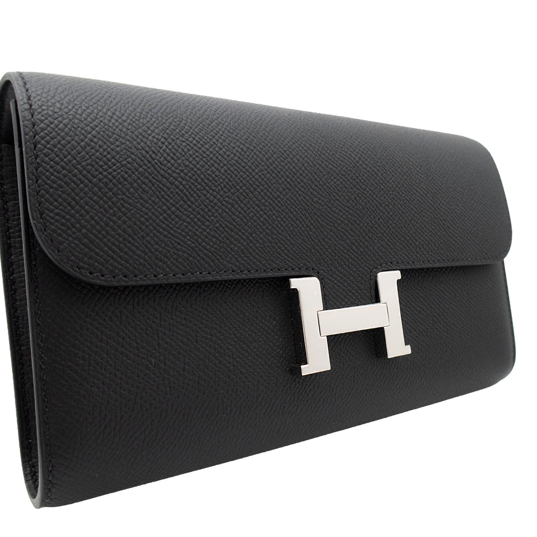 HERMÈS Constance Togo Black Epsom Palladium Hardware (PHW) Stempel G