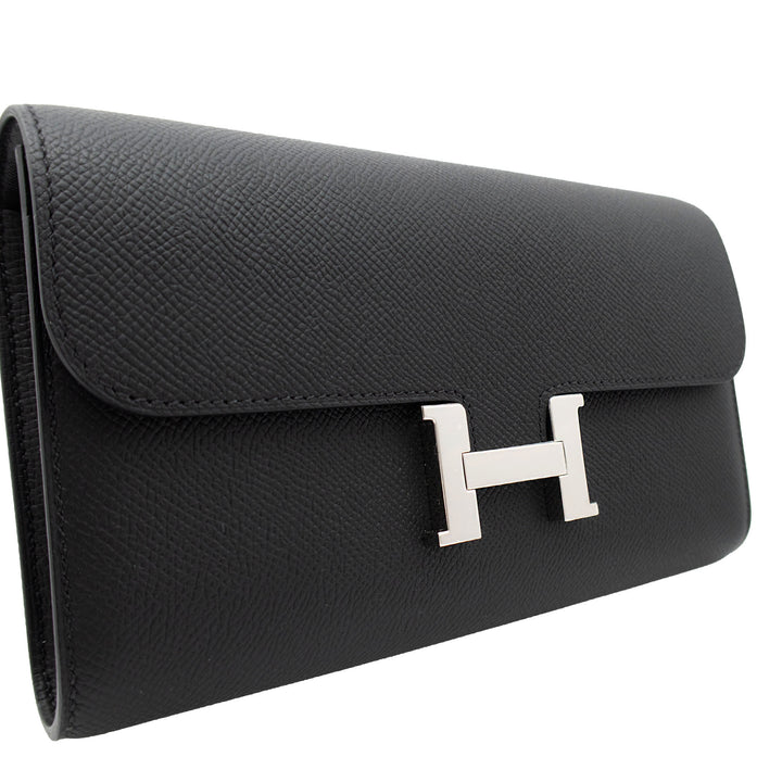HERMÈS Constance Togo Black Epsom Palladium Hardware (PHW) Stempel G