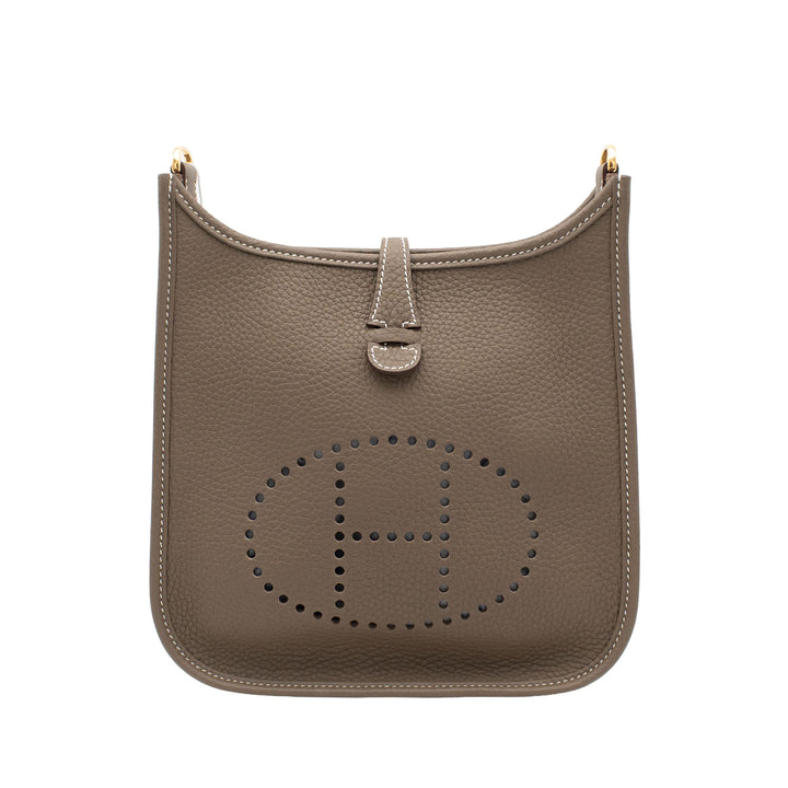 HERMÈS 愛馬仕 Evelyne 23 大象灰 TC皮 金釦 G刻