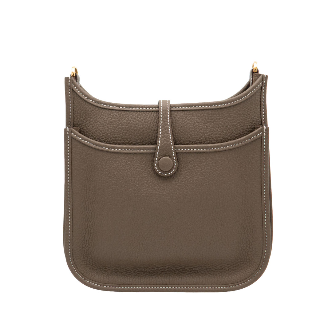 HERMÈS 愛馬仕 Evelyne 23 大象灰 TC皮 金釦 G刻