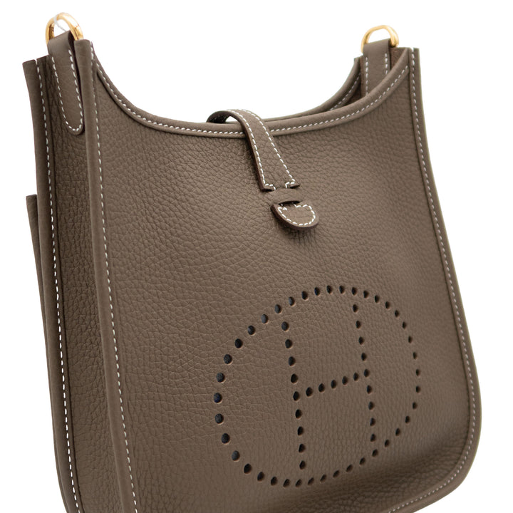 HERMÈS 愛馬仕 Evelyne 23 大象灰 TC皮 金釦 G刻